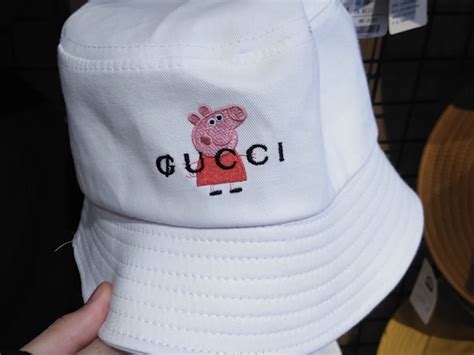 gucci peppa pig hat|Peppa Pig Gucci handmade.